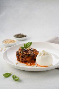 Caponata with burrata